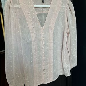 Women’s Express S, sheer pink top